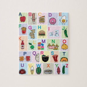 Puzzle L'alphabet d'ABC apprenant les nourritures