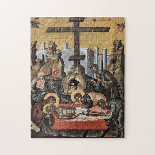 Puzzle Lamentation du Christ Orthodoxe Icône chrétienne (Vertical)