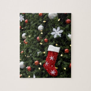 Puzzle L'Amérique du Nord. Décorations de Noël sur