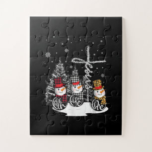 Puzzle L'Amour de Jésus  Jesus Faith Hope Love Snowman