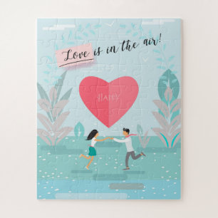 Puzzle "L'amour est dans l'air !" Couple amoureux moderne
