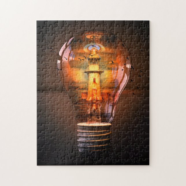 Puzzle Lampe phare pittoresque Conception artistique (Vertical)