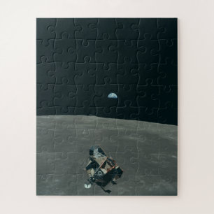 Puzzle Lander lunaire Apollo et lever de terre sur la lun