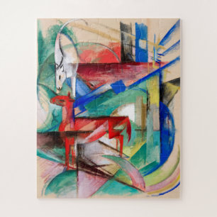 Puzzle Landscape with Animals by Franz Marc