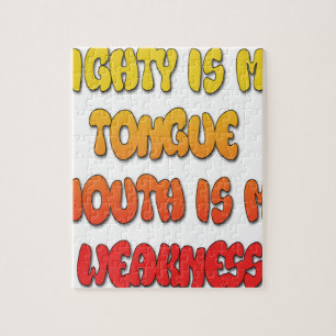 Puzzle Langue Tirée : Drôle Citation Langue Colorée Texte