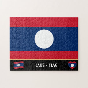 Puzzle Laos Drapeau & Laos / Laos