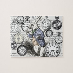 Puzzle Lapin Blanc Alice au Pays des Merveilles Horloges