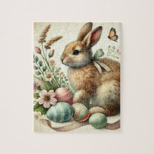 Puzzle Lapin Bunny Lièvre Pâques Animal Faune Mignon