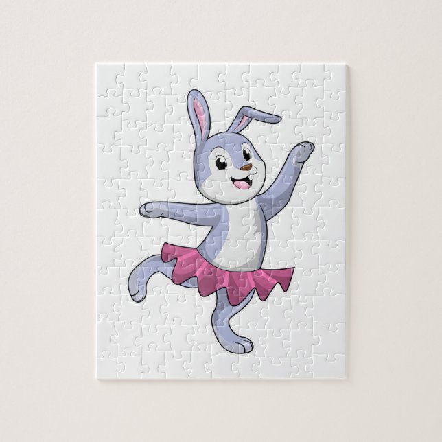 Puzzle Lapin comme Ballerina au Ballet (Vertical)