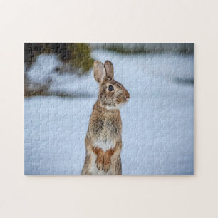 Puzzle Lapin dans la neige