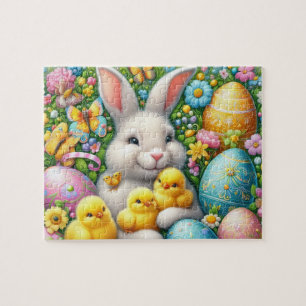 Puzzle Lapin de Pâques avec poussins