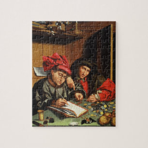 Puzzle L'argent Lenders (huile sur le panneau de chêne)