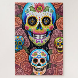 Puzzle L'art crâne à sucre - Célébrer Dia de los Muertos