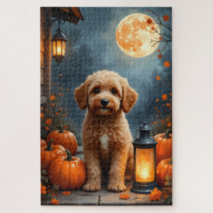 Puzzle L'art de Halloween de Cockapoo Cozy Farmhouse