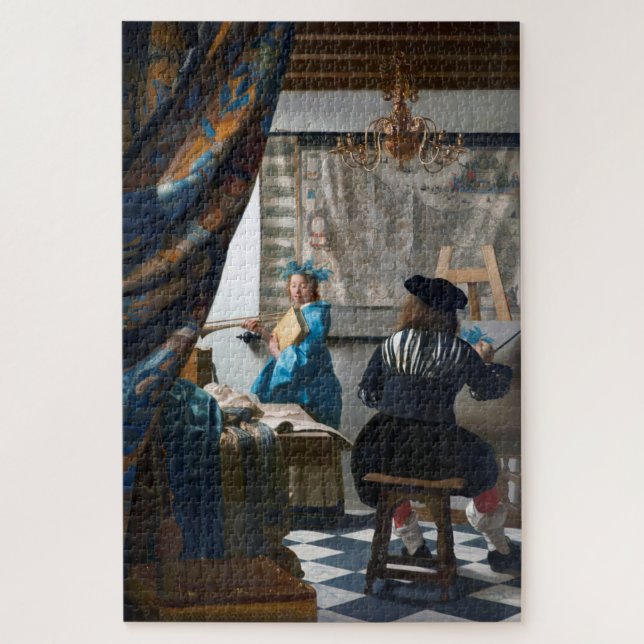 Puzzle L'art de la peinture, Johannes Vermeer (Vertical)