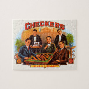 Puzzle L'art des étiquettes de cigares vintage, Checkers 