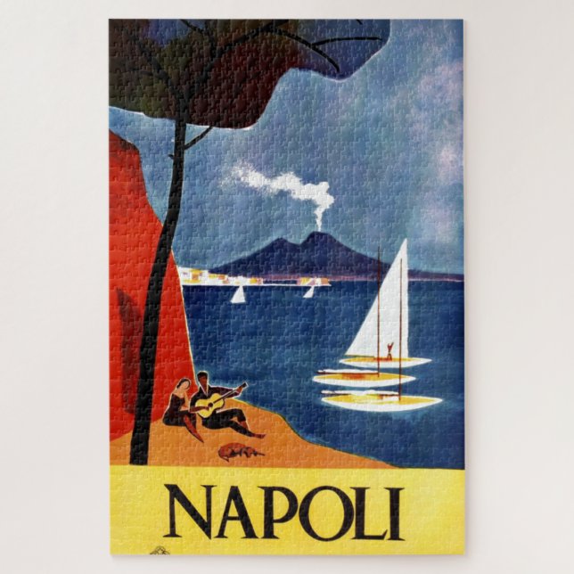 Puzzle L'art d'illustrer l'art de Napoli Travel Love Roma (Vertical)