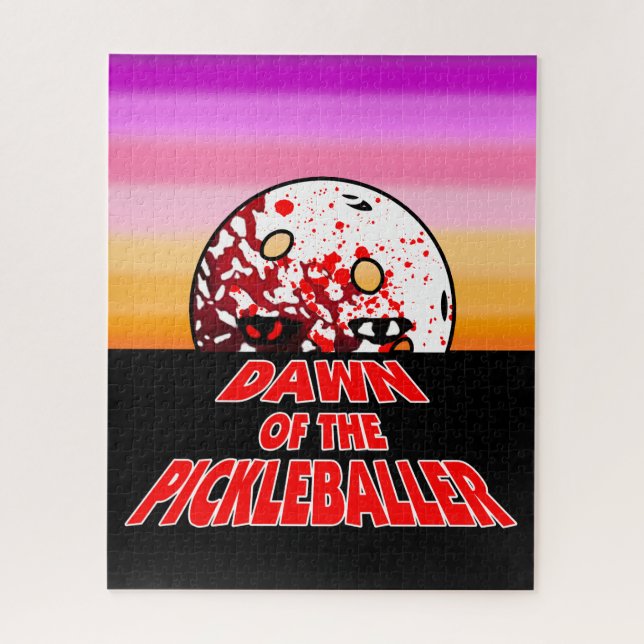 Puzzle L'aube du Pickleballer Halloween Horreur Zombie (Vertical)