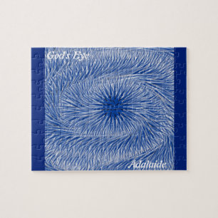 Puzzle LavishlyOn Monogramme Couleur Laver Bleu l'oeil de