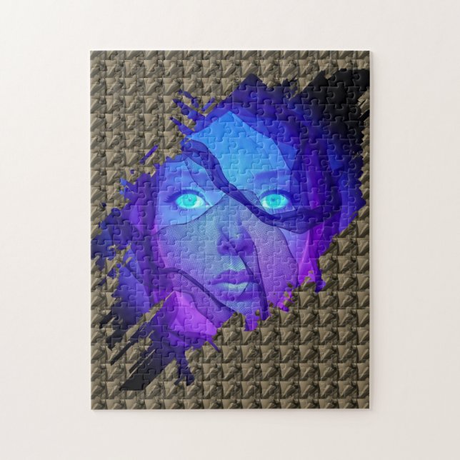 Puzzle Layers of Reality - AI Fantasy Digital Art Print (Vertical)