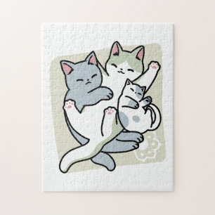 Puzzle Laze Furr Days - Cute Lazy Cats Design
