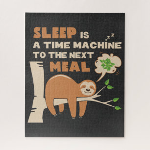 Puzzle Lazybone Sloth qui aime manger et délicieux repas