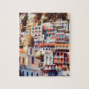 Puzzle ldp POSITANO - town - church Santa Maria Assunta -