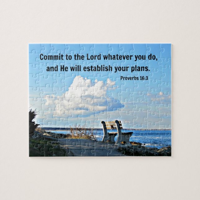 Puzzle Le 16:3 de proverbes commettent au seigneur quoi q (Horizontal)