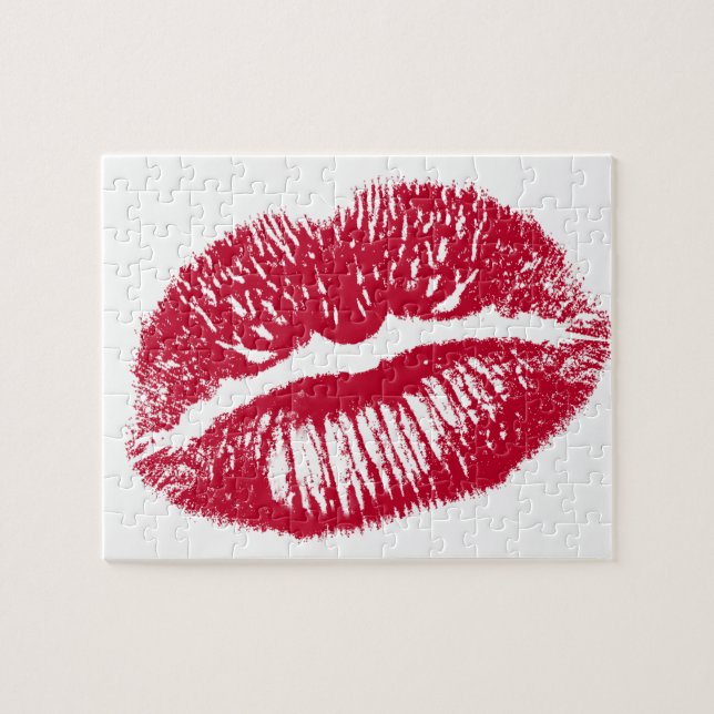 Puzzle Le Baiser, les lèvres rouges (Horizontal)