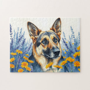 Puzzle Le berceau allemand dans les fleurs