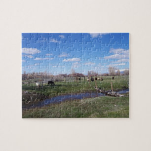 Puzzle Le bétail aménage en parc
