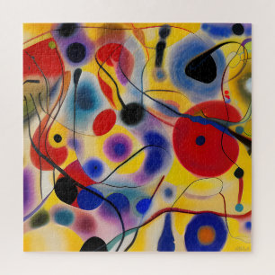 Puzzle Le Bleu 10 Abstrait Rencontre Rouge 6