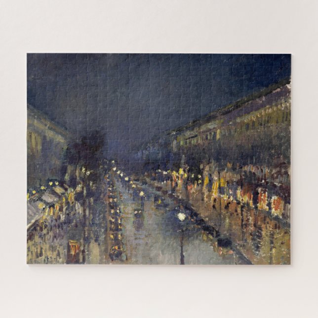 Puzzle Le boulevard Camille Pissarro Montmartre la nuit (Horizontal)