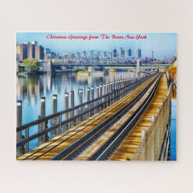 Puzzle Le Bronx New York.voeux de Noël (Horizontal)
