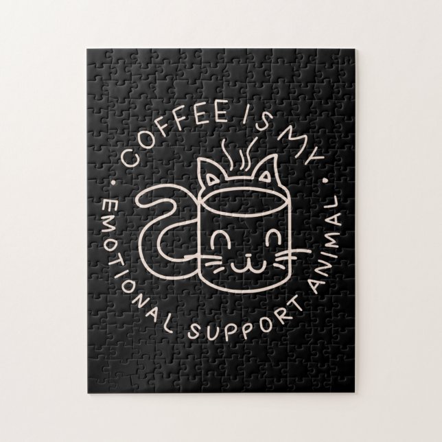 Puzzle Le café est mon animal de soutien émotionnel (Vertical)