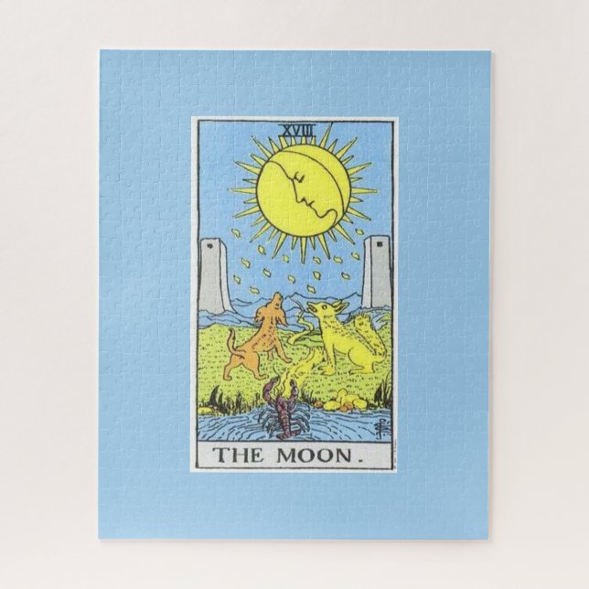 Puzzle Le casse-tête de la carte de voyage de la lune (Vertical)