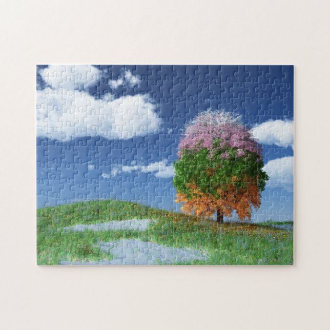 Puzzle Le casse-tête de l'arbre de saison (Horizontal)