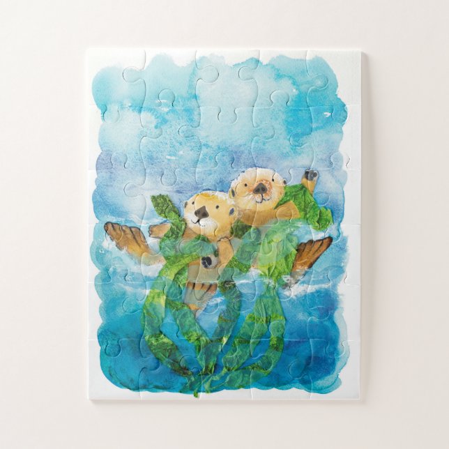 Puzzle Le casse-tête des loutres de mer pour les enfants (Vertical)