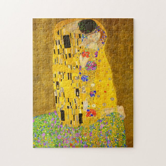 Puzzle Le célèbre tableau de Gustav Klimt, The Kiss. (Vertical)