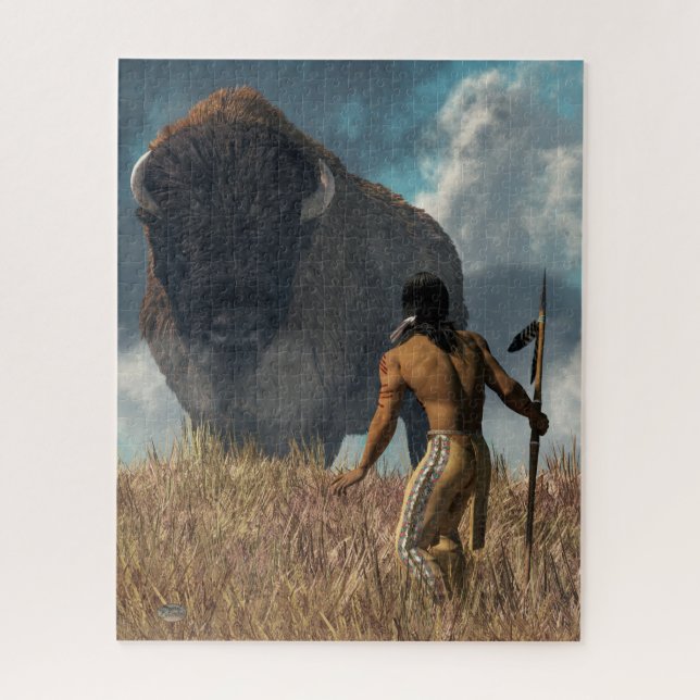 Puzzle Le chasseur et le bison (Vertical)