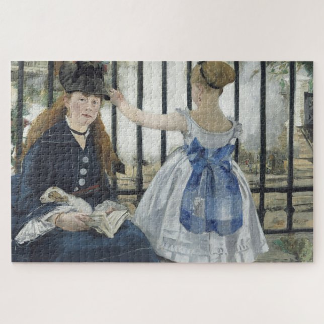 Puzzle Le Chemin de fer - Manet Impressionniste Peinture  (Horizontal)