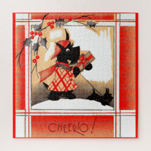 Puzzle Le chien écossais de Noël des années 1930 dit "Che