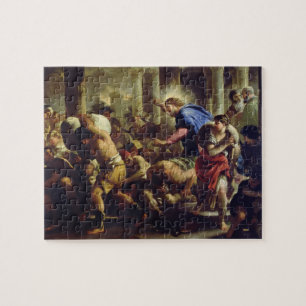 Puzzle Le Christ conduisant les négociants par le temple