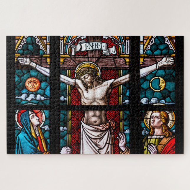 Puzzle Le Christ sur le verre de croix (Horizontal)