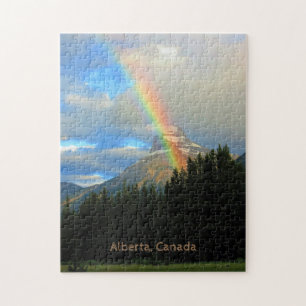 Puzzle Le ciel et l'arc-en-ciel orageux au-dessus de Snow