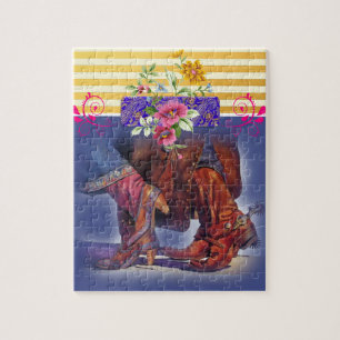 Puzzle Le Cowboy de la Stripe Line