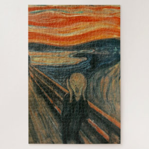 Puzzle Le Cri - Edvard Munch Noir rouge