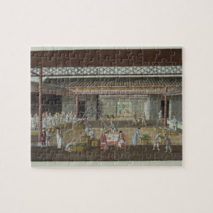 Puzzle Le dépôt de thé (gouache sur la soie)