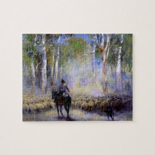 Puzzle Le Drover 1912 Walter Withers Cowboy Australien