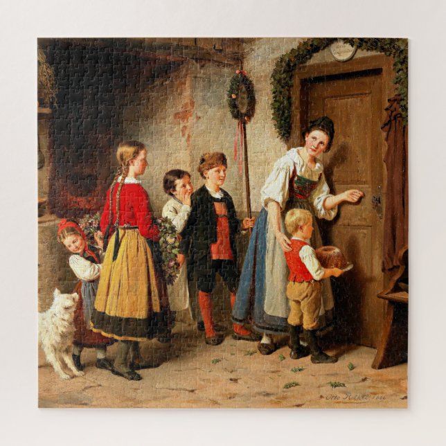 Puzzle Le gâteau d'anniversaire, peinture vintage (Vertical)